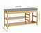 Bamboo Shoe Bench, Natural (up to 7 Shoes), 2 Tiers Shoe Rack with Storage and Padded Seat for Entryway, Bathroom